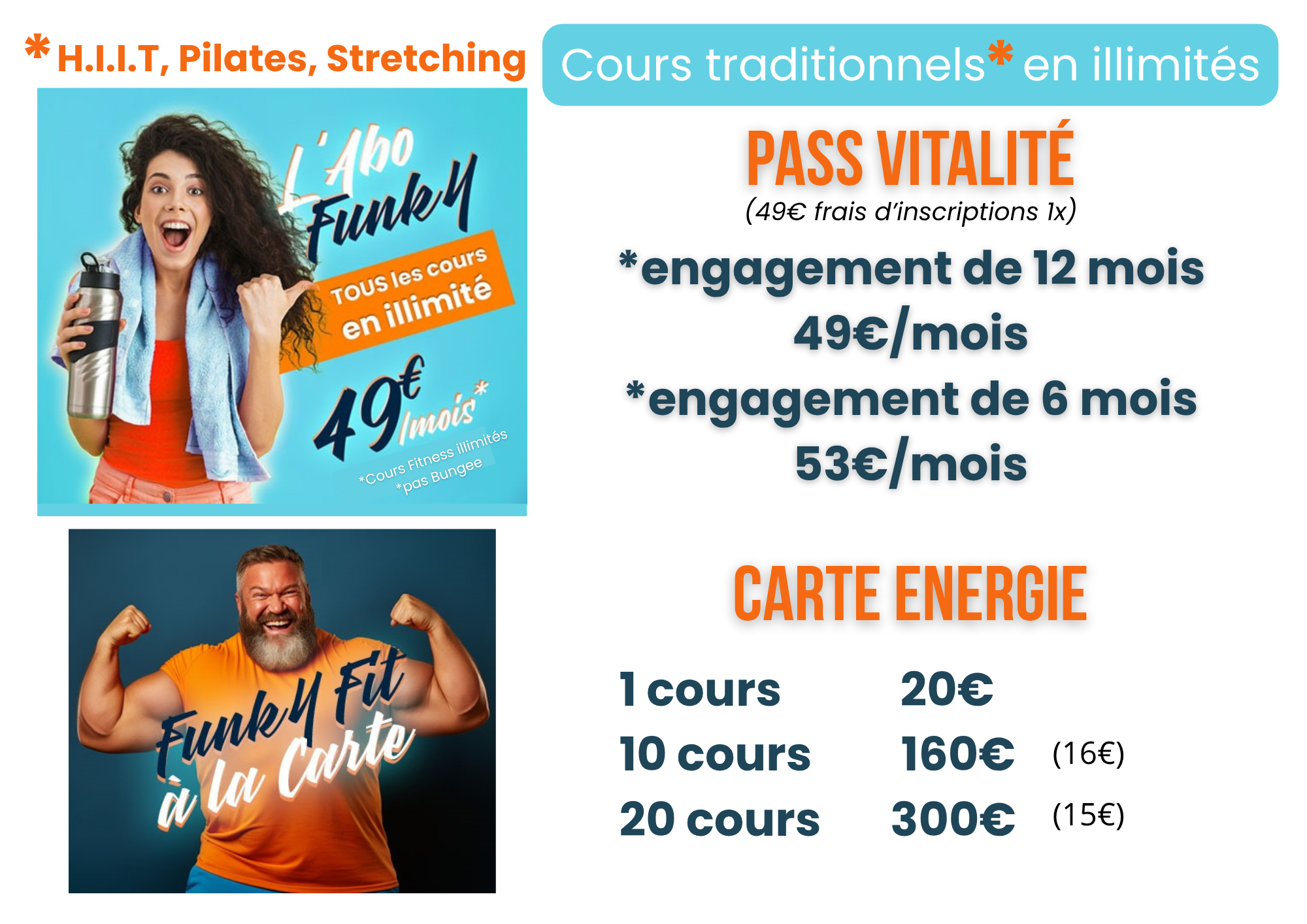 tarifs cours tradi abonnement funky fit dijon